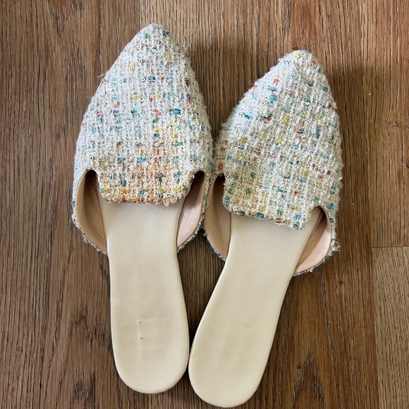 Women's Multicolor Tweed Mules - Picture 2 of 3